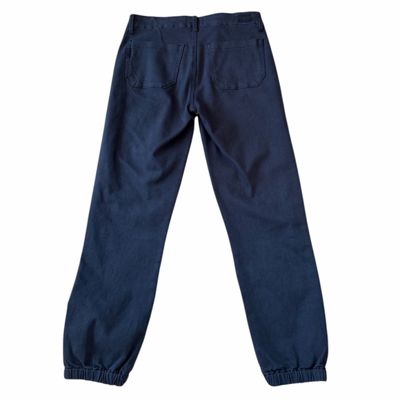 NWT PAIGE Size 28 Mayslie Navy Blue Ankle Crop Midrise Side Stripe Jogger Pants - Picture 5 of 16